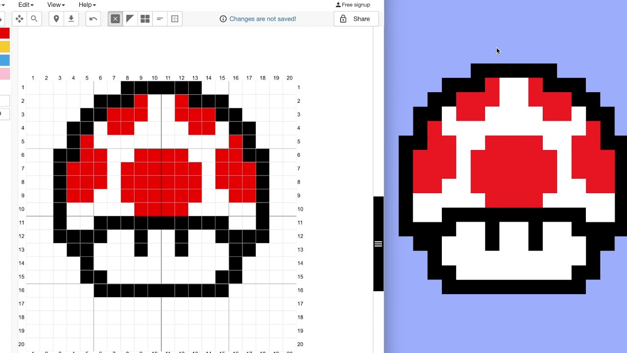 Pattern Making 1 - Creating a Cross Stitch Pattern from a Video Game Sprite