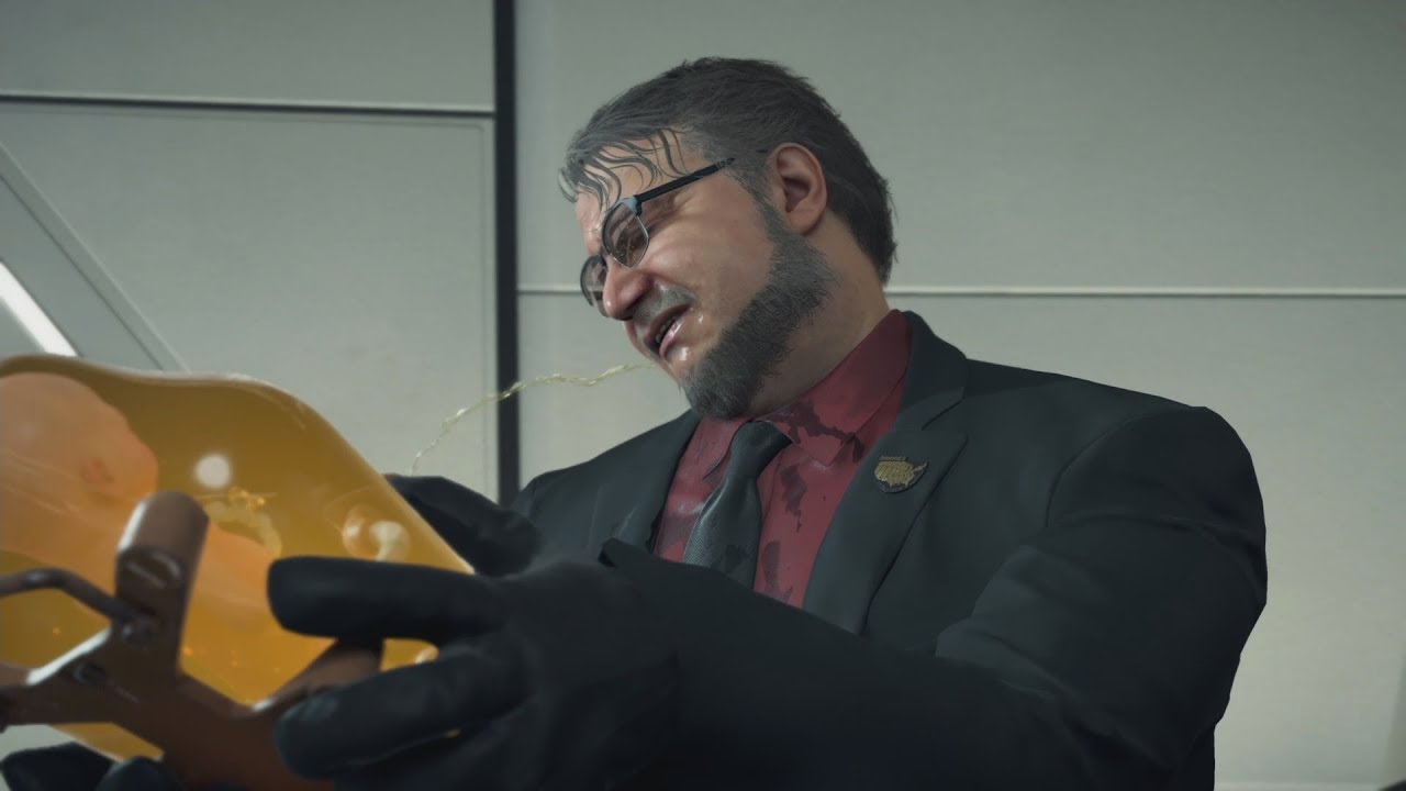 Death Stranding — BB писает на Мертвеца