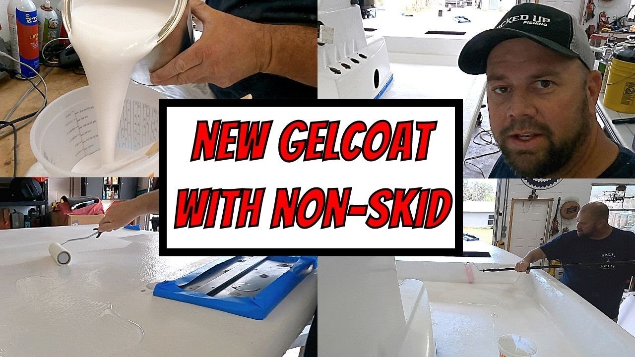 HOW TO APPLY NEW GELCOAT WITH NON-SKID TRICKS AND TIPS - Shoalwater Gets A New Non-Skid Deck & Floor