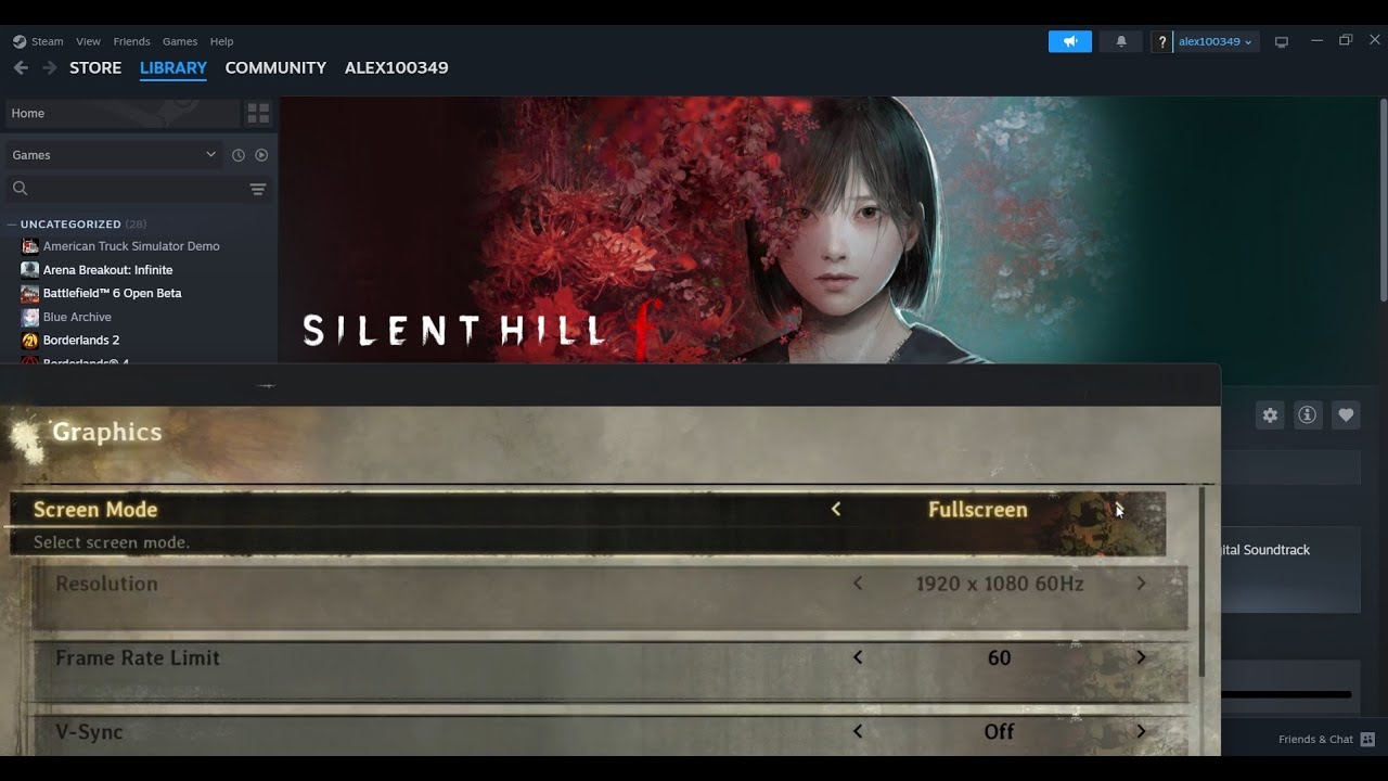 SILENT HILL f: Как изменить разрешение/Невозможно изменить разрешение