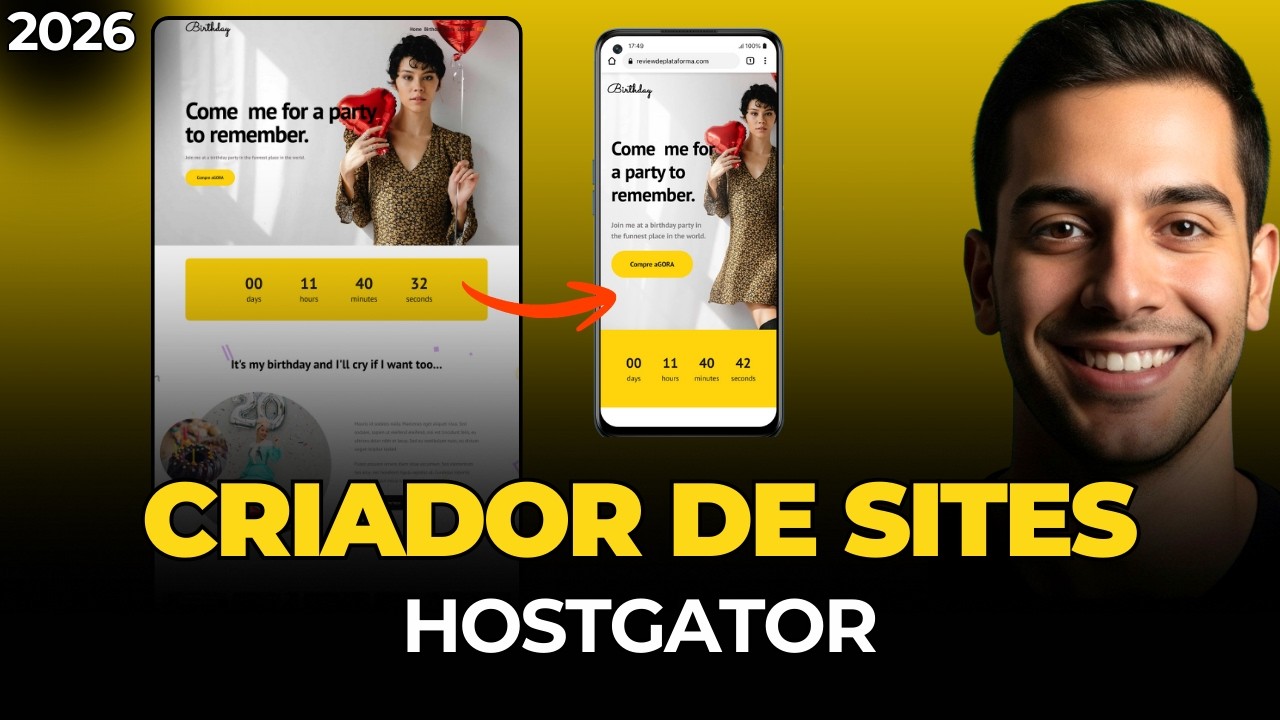 [HOSTGATOR 2026] Tutorial 100% Completo P CRIAR SITE (DOMÍNIO + HOSPEDAGEM + CRIADOR DE SITES)