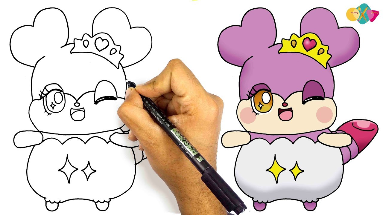 رسم لمعة من انمي كوكوتاما || كيف ترسم لمعة | كرتون كوكوتاما