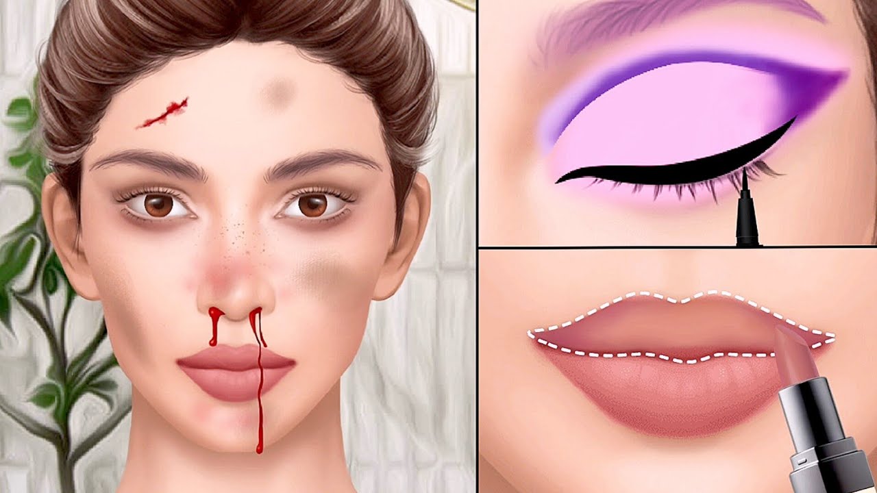 Relaxing ASMR Makeup Animation Transformation | Soothing Sounds & Calming Visuals | ASMR Beauty