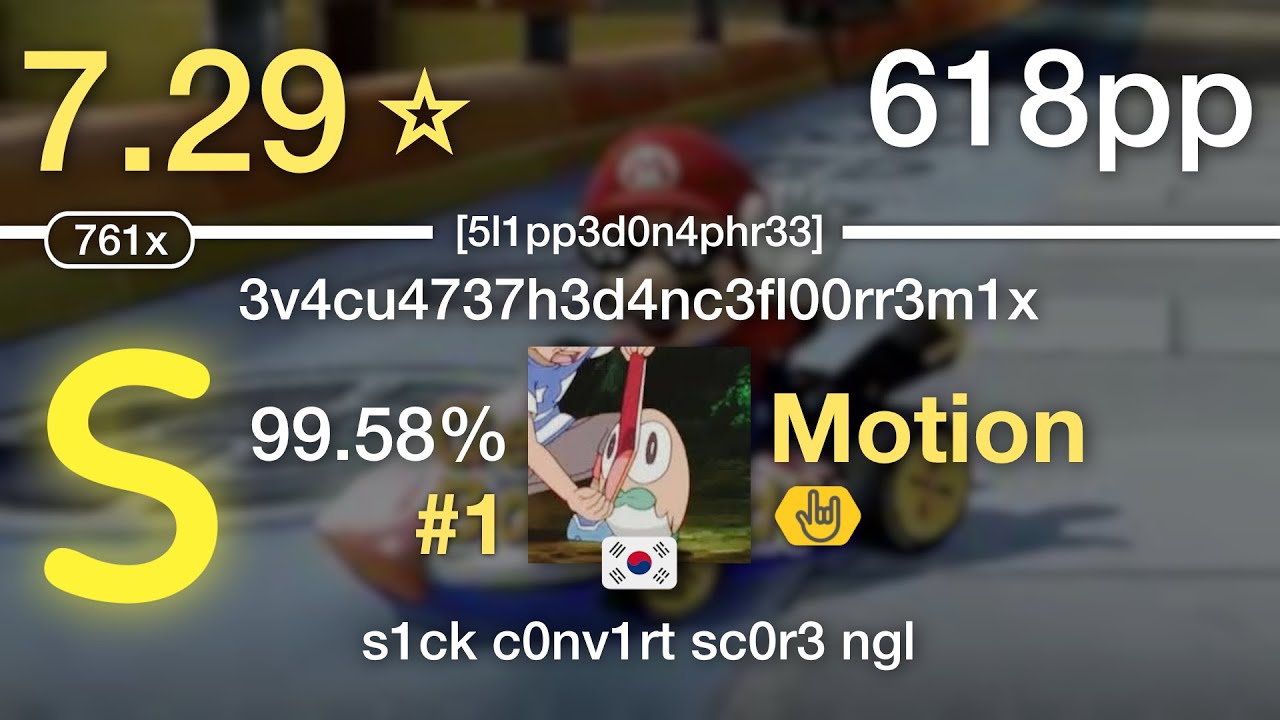 7.29⭐M0t10n | 0d13stnks - 3v4cu4737h3d4nc3fl00rr3m1x [5l1pp3d0n4phr34k1n84n] +HR #1 618pp 99.58% FC