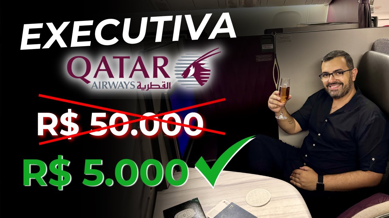 Como Viajar na EXECUTIVA da Qatar Airways?! MELHOR classe EXECUTIVA DO MUNDO!