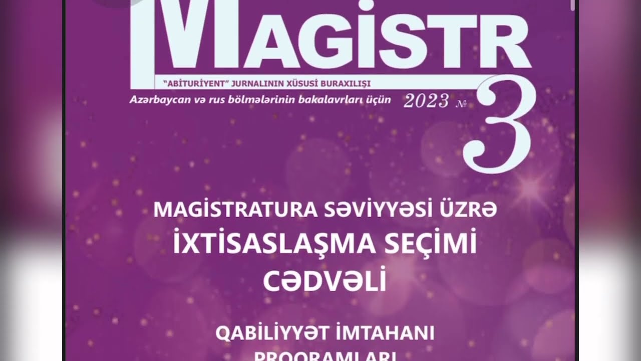 Magistr hansı ixtisasda oxuya bilərəm? #bakalavr #magistr #magistratura #ixtisassecimi