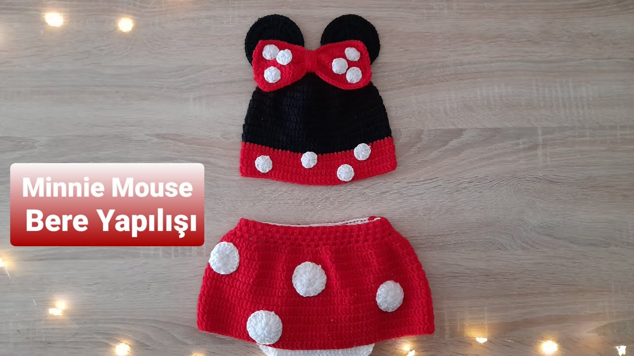 Tığ işi Kolay Bere / Minnie Mouse Bere Yapımı #örgü #knitting