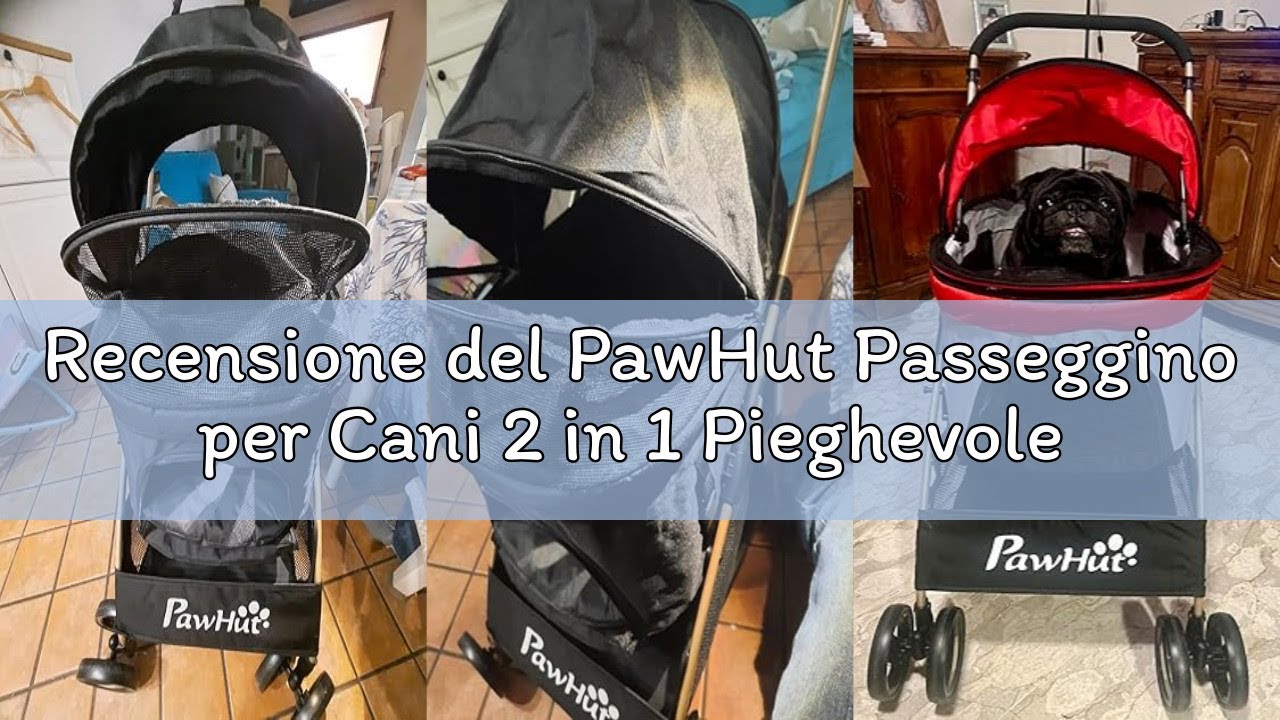 Recensione del PawHut Passeggino per Cani 2 in 1 Pieghevole e Convertibile in Trasportino con 2 Guin