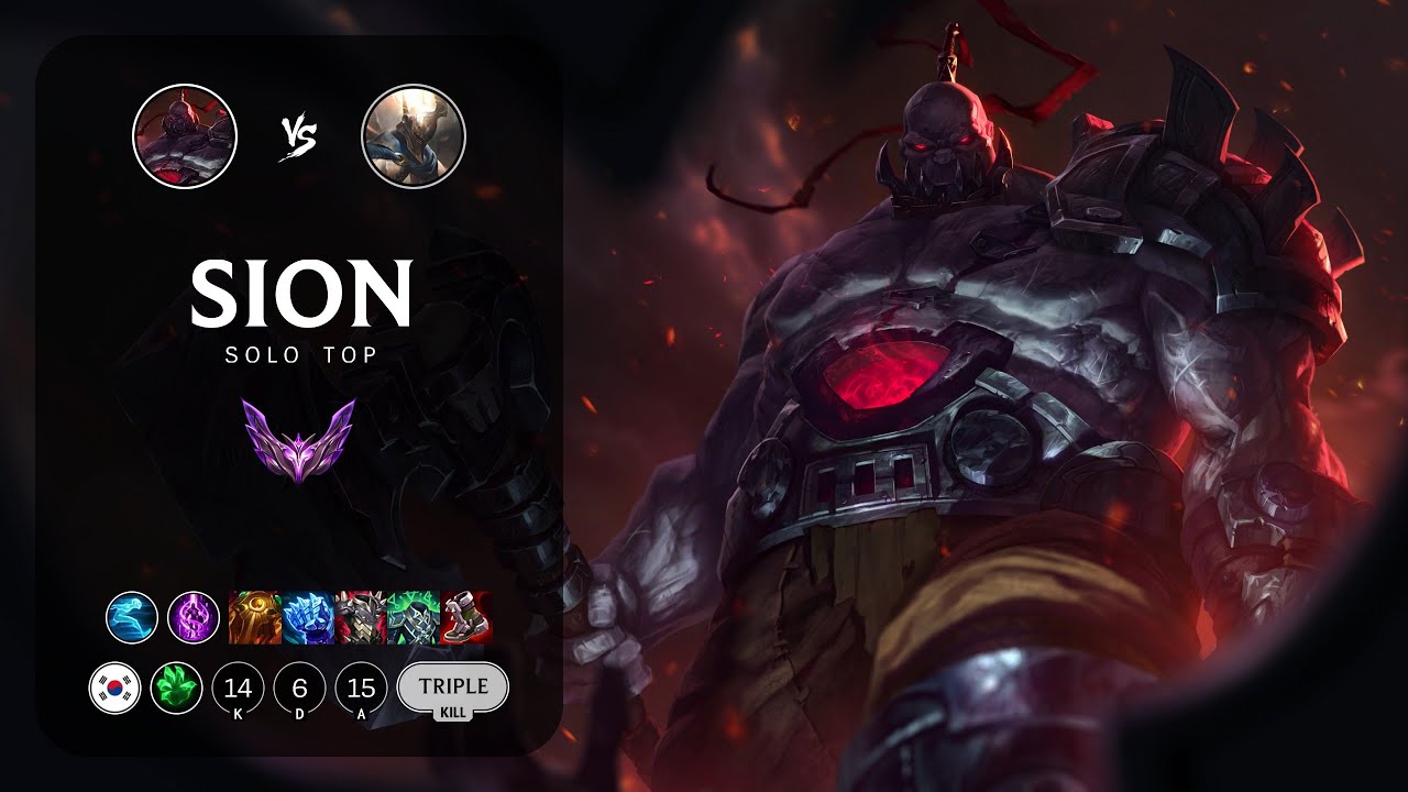 Sion Top vs Pantheon - KR Master Patch 13.24