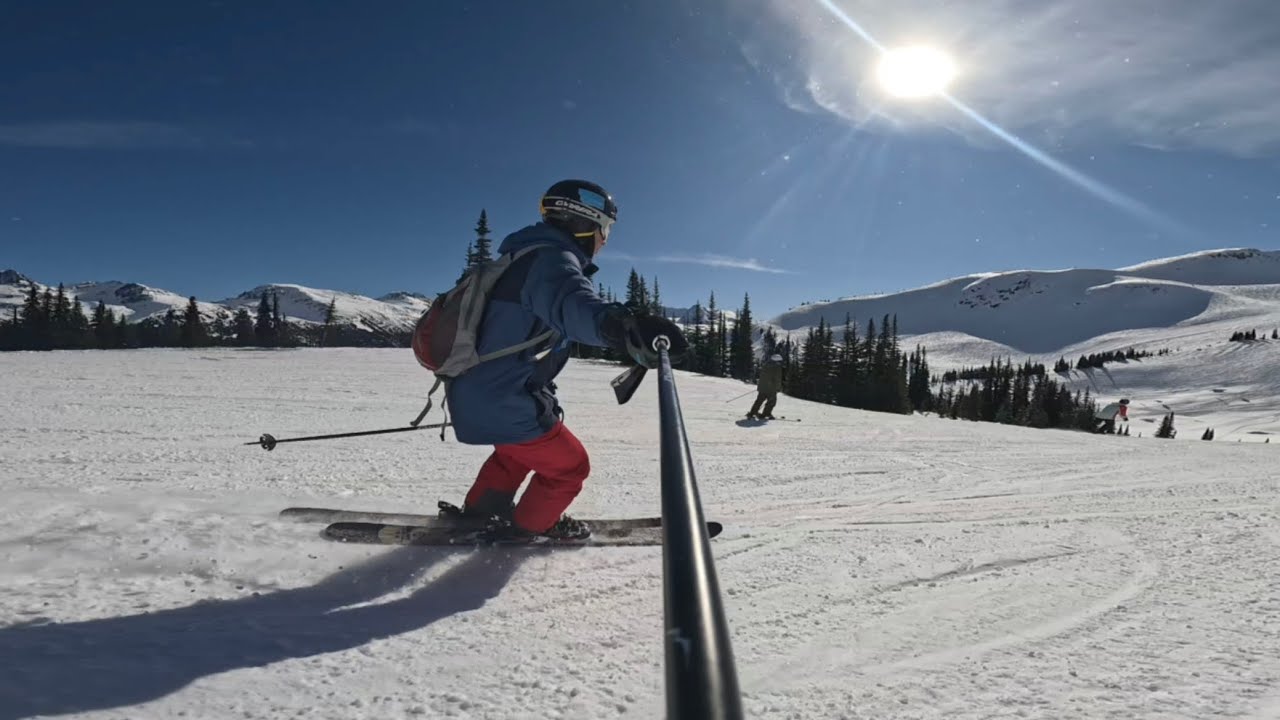 Whistler Peak to Creek and Bowl skiing March 6, 2025