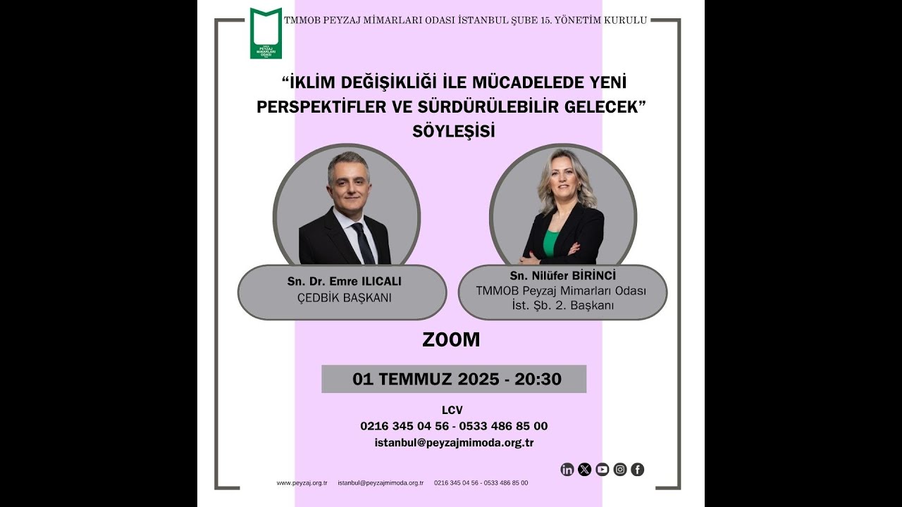 İKLİM DEĞİŞİKLİĞİ İLE MÜCADELEDE YENİ PERSPEKTİFLER VE SÜRDÜRÜLEBİLİR GELECEK HK.