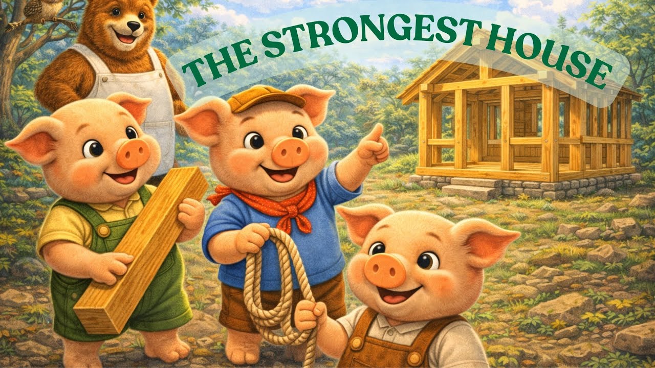 🏠 3 Little Pigs and the Strongest House | Patience and Love ♥️ | Story for Kids |