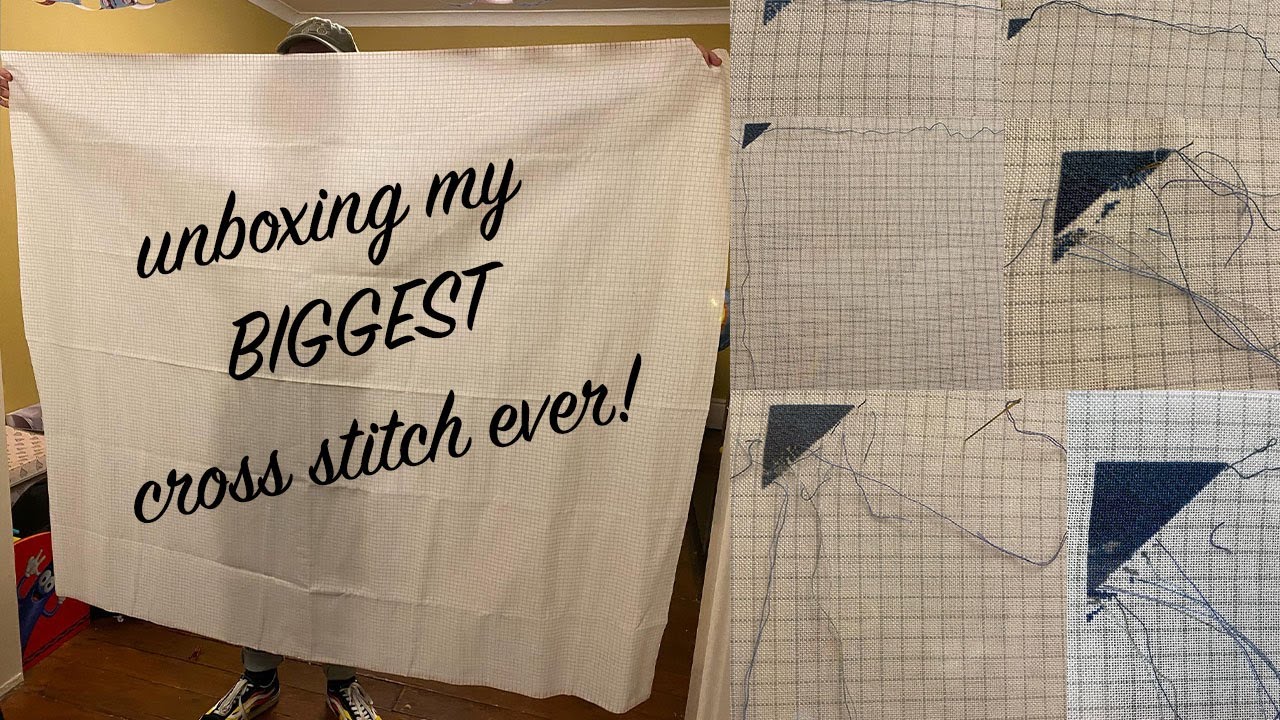 Flosstube #1: UNBOXING MY BIGGEST CROSS STITCH KIT! Wonderful World Map - GeckoRouge