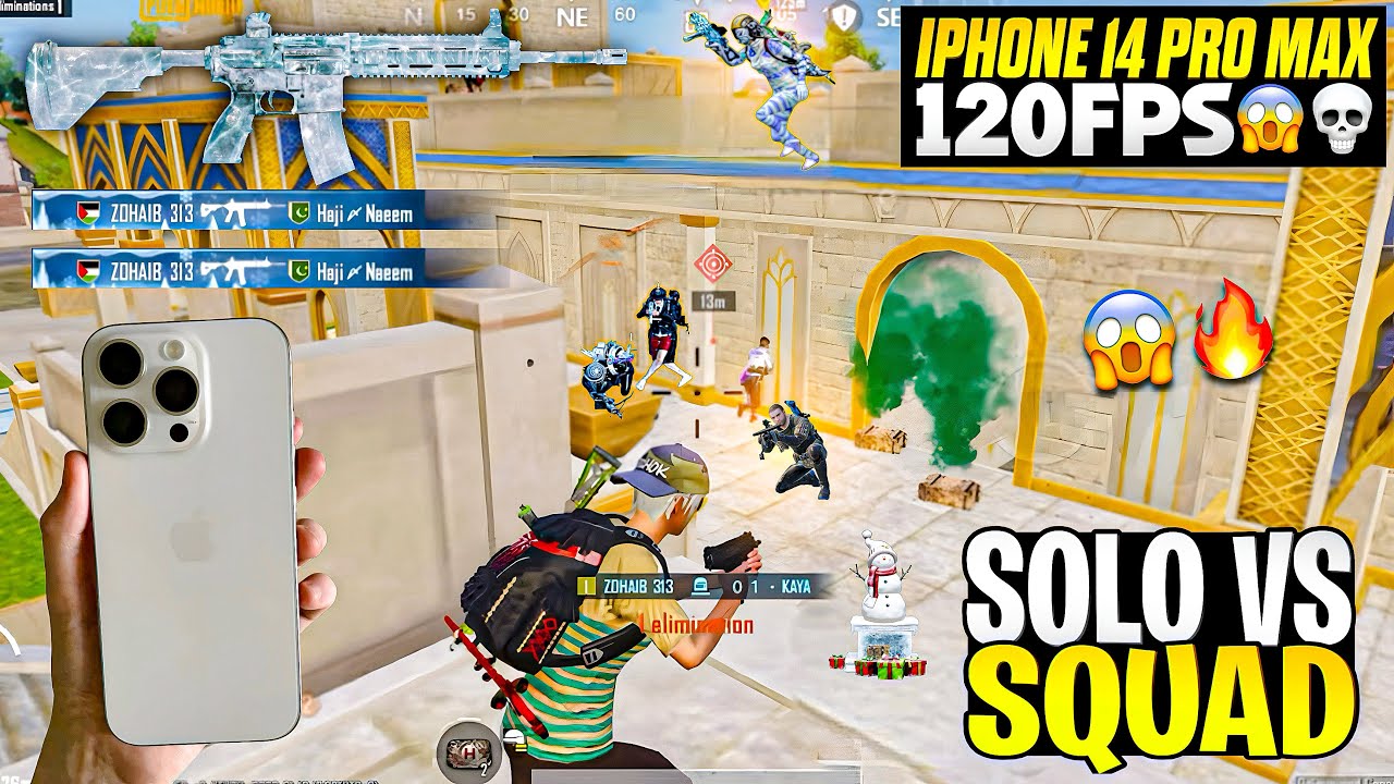iPhone 14 Pro Max 🔥 PUBG 120FPS Gameplay • PUBG MOBILE 