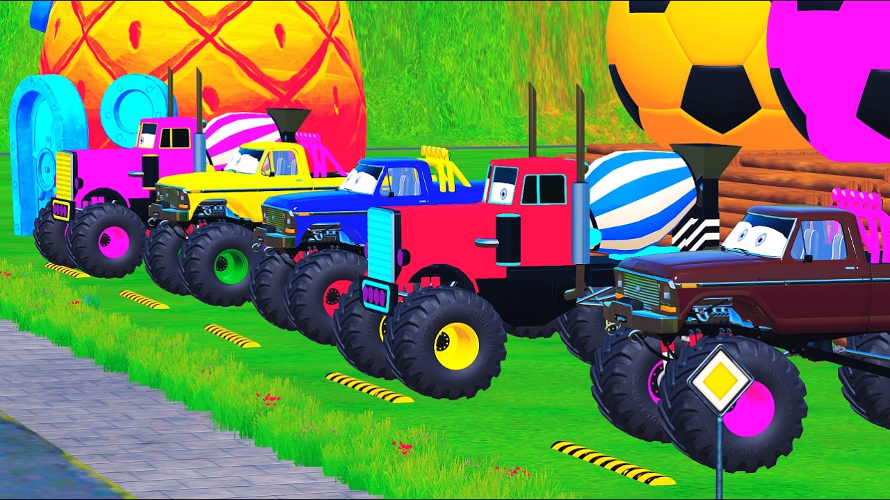 FS22 - Wheels on the Bus, Grave Digger, Carro da Polícia, Jeep Wrangler, Monster Mutt, Monster Truck