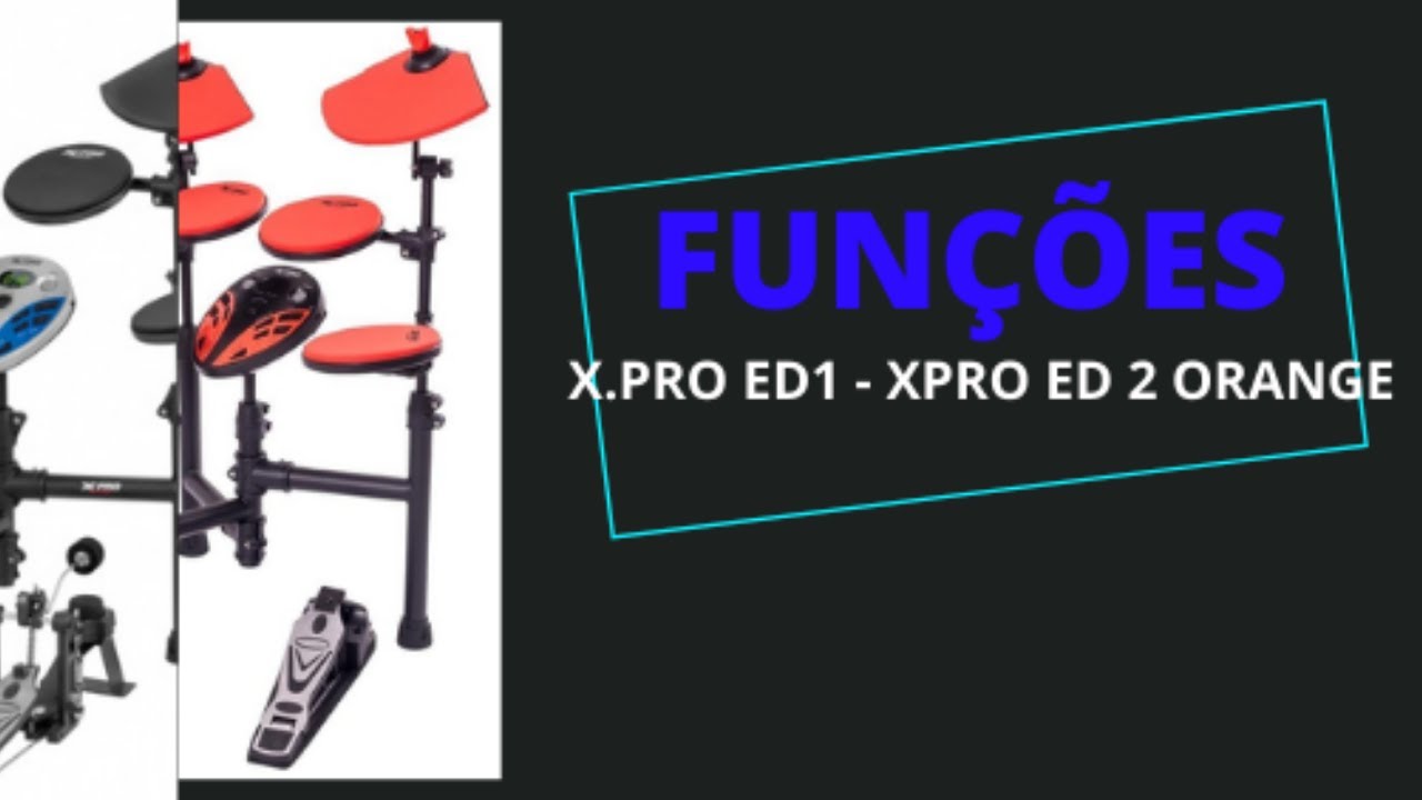 Bateria eletrônica principais funçõesX.pro ED 1/X.pro ED2 Orange