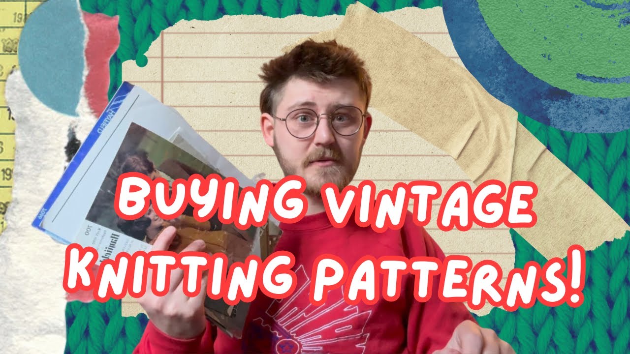 Vintage Knitting Pattern Haul + WIP Updates | Thrifted Knitting finds