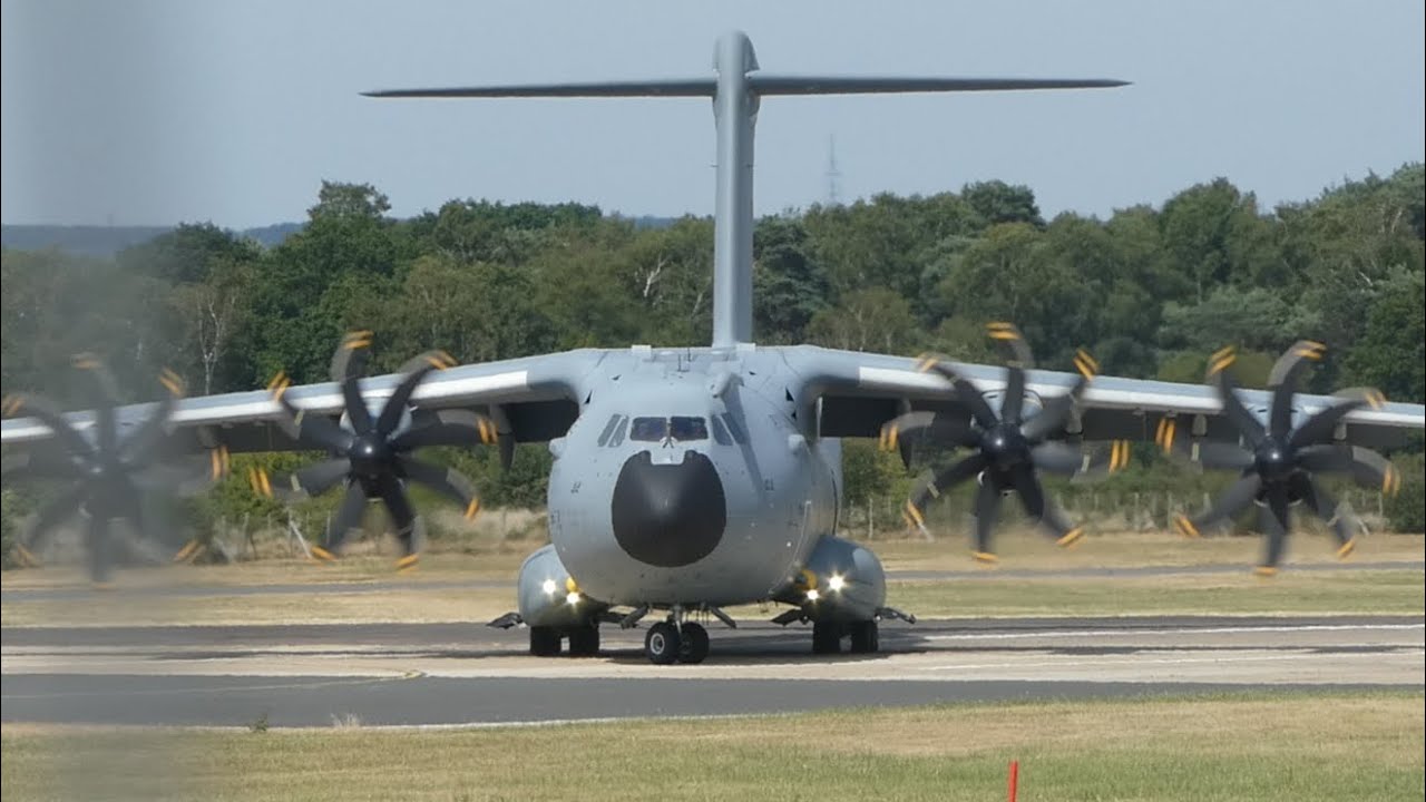 RAF Airbus A400M Arrival for Farnborough Airshow 2022