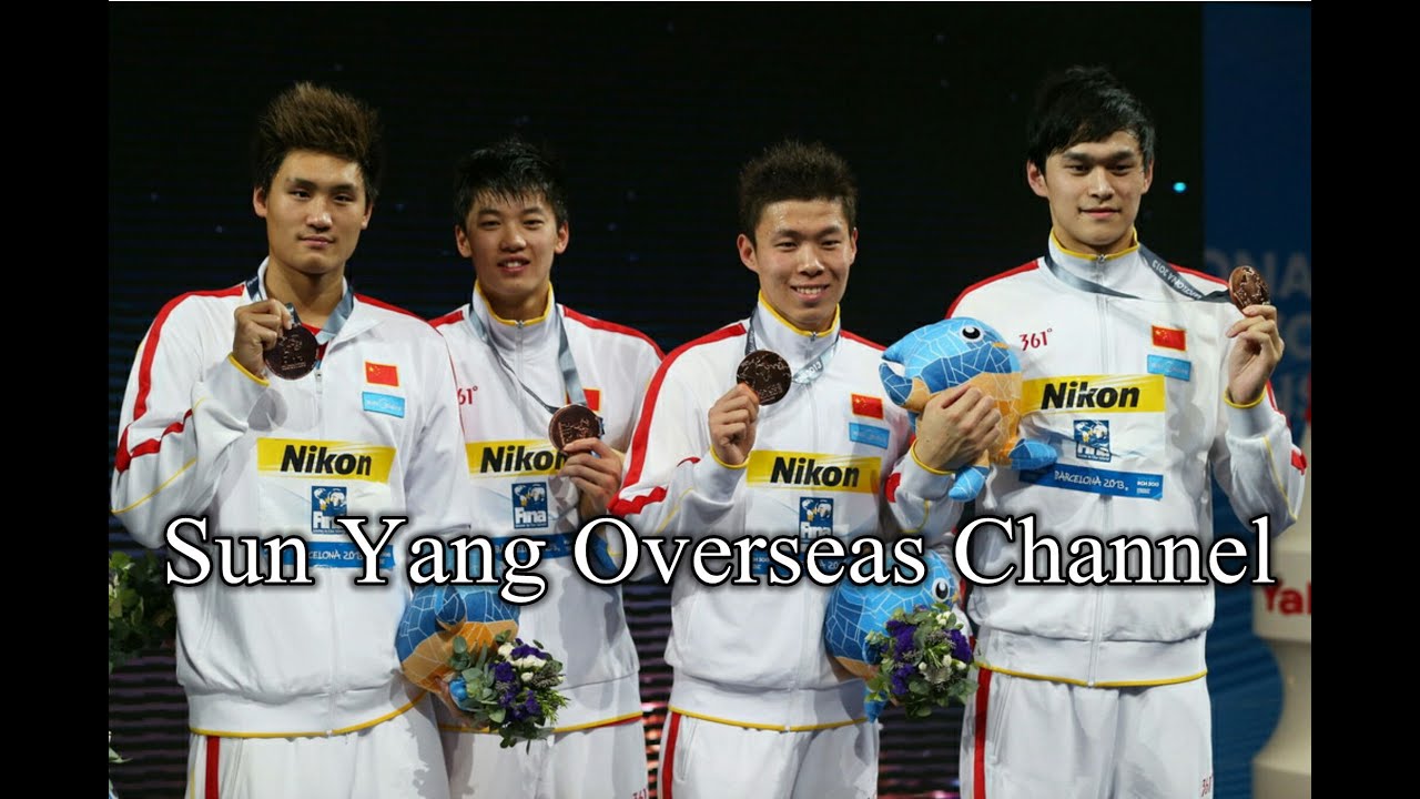 【Sun Yang】‎쑨양‬ 孫楊 ‬CCTV 2013 Barcelona FINA World Championships Men's 4X200 Freestyle Relay