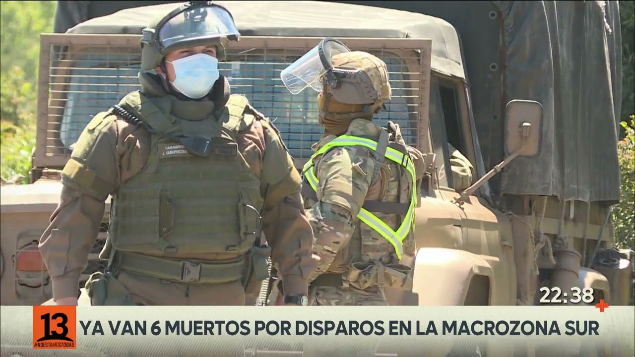 Ya van seis muertos por disparos en la macrozona sur