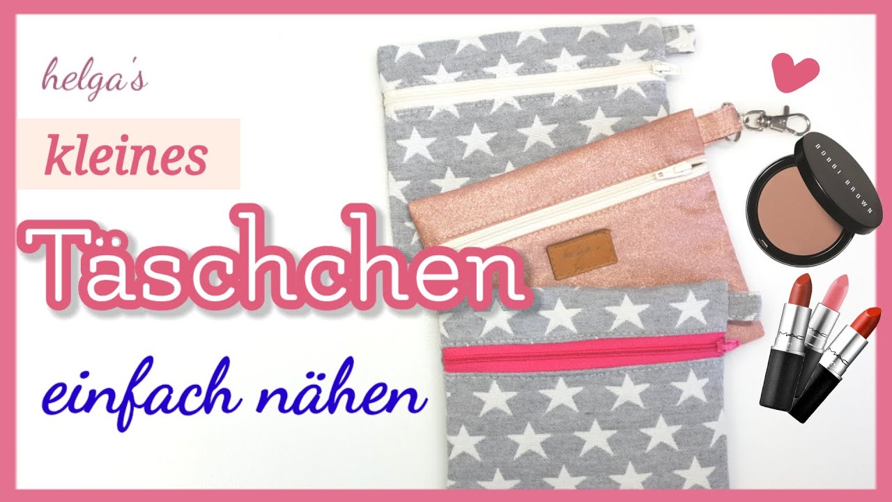 Kleines T&auml;schchen/ Kosmetiktasche mit Innenfutter einfach n&auml;hen