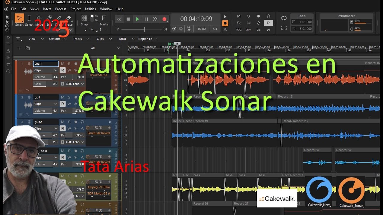 Automatización en Cakewalk Sonar 2025