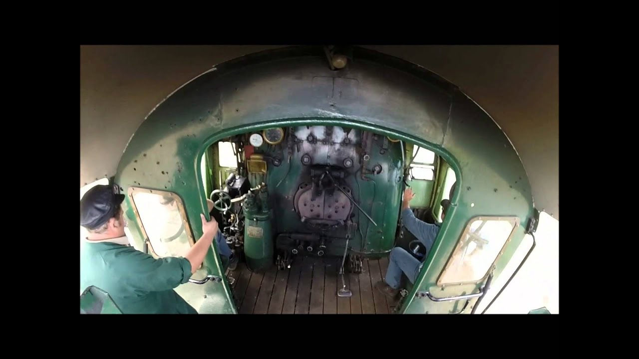 SteamRanger steam loco 621 in cab footplate view. Victor Harbor to Pt. Elliot.