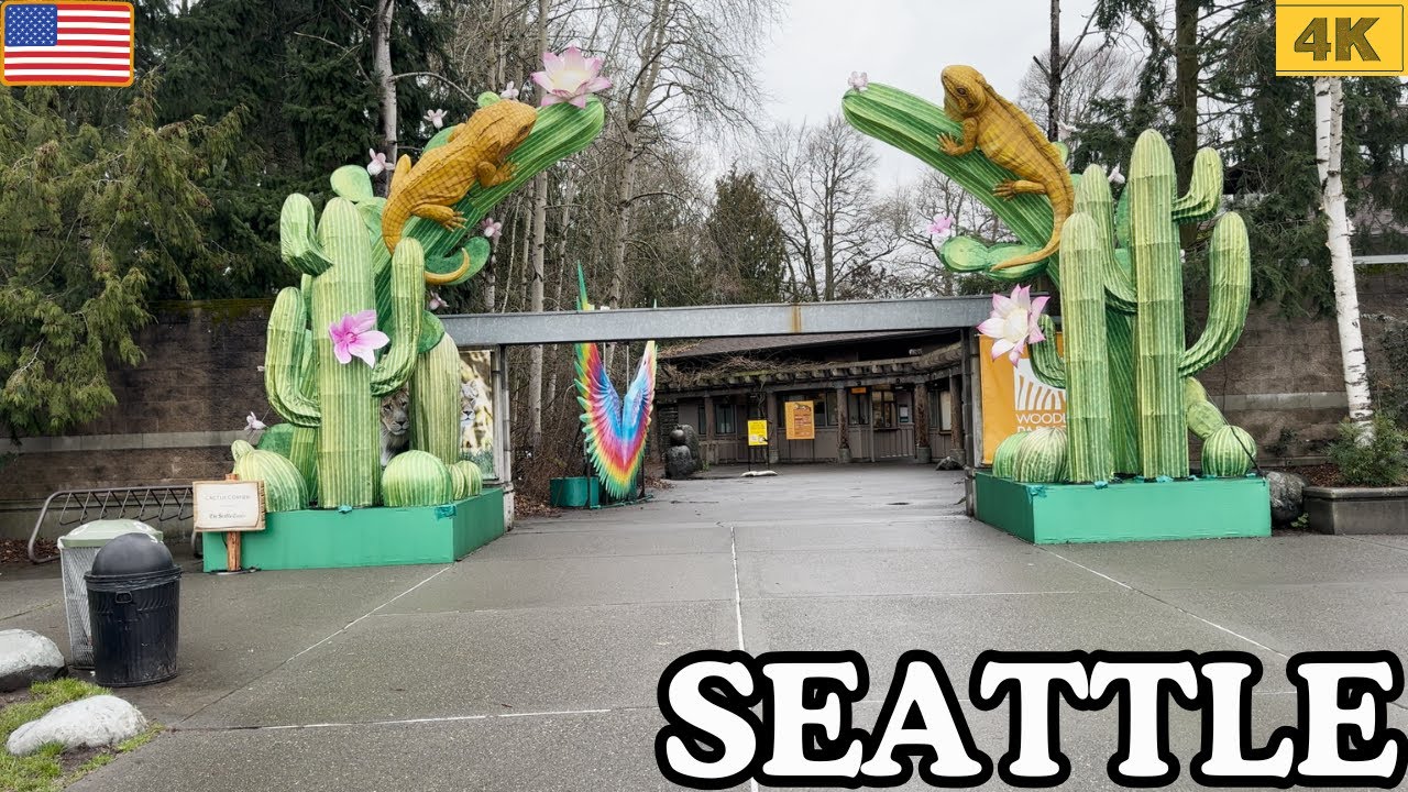 🌧️ 🇺🇸 BEYOND THE RAIN Seattle’s Fremont & Zoo Silent Walk in 4K 60FPS 🇺🇸 