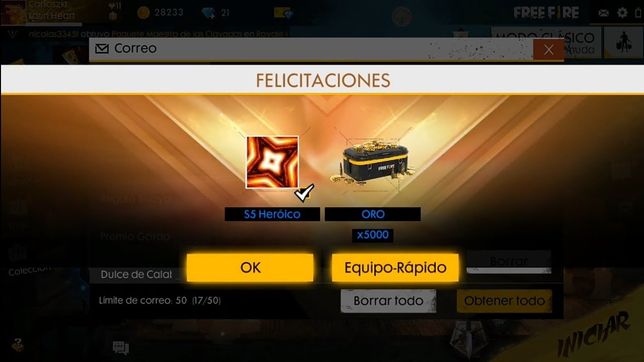 RECOMPENSAS S5 HEROICO
