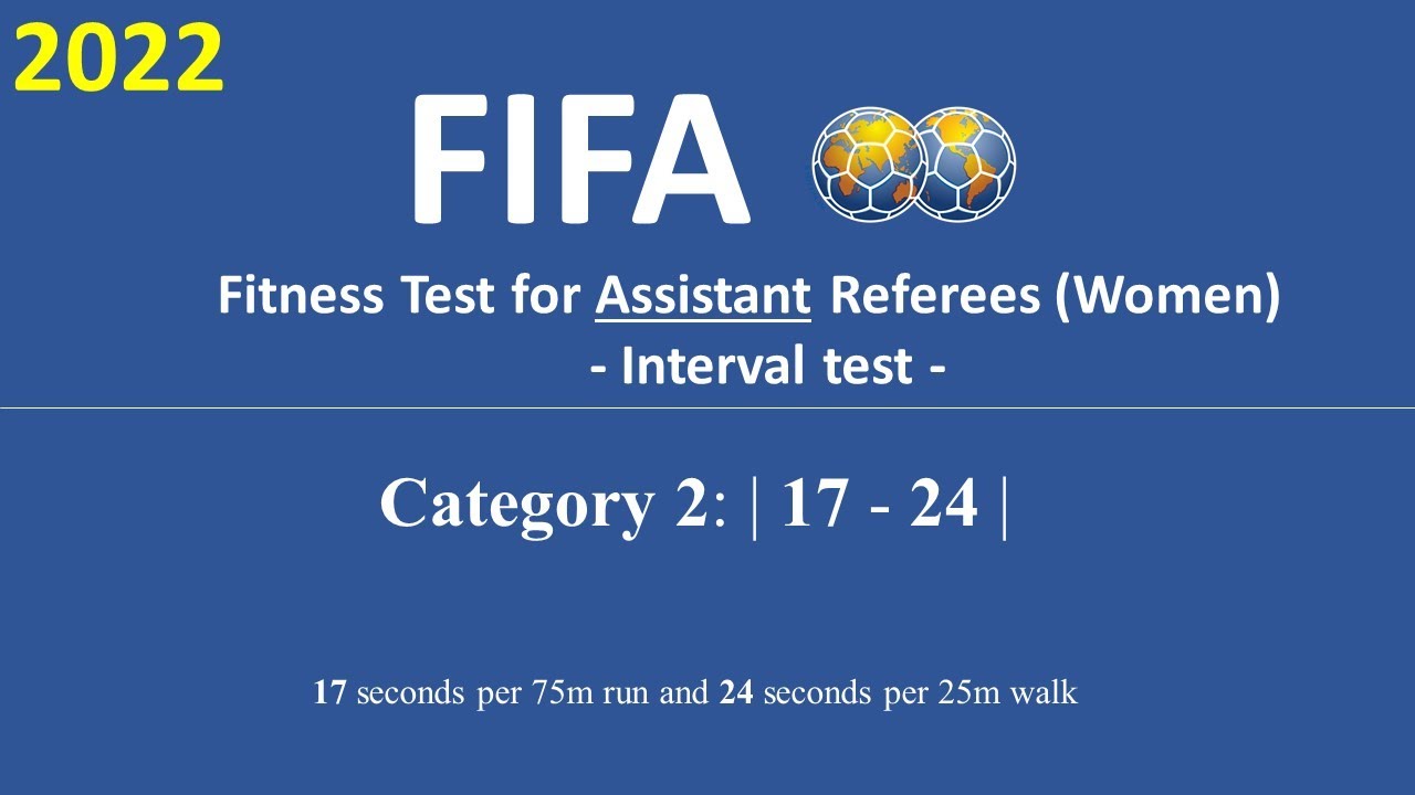 2022 FIFA Fitness Test for Assistant Referees (Women): Interval test - Category 2
