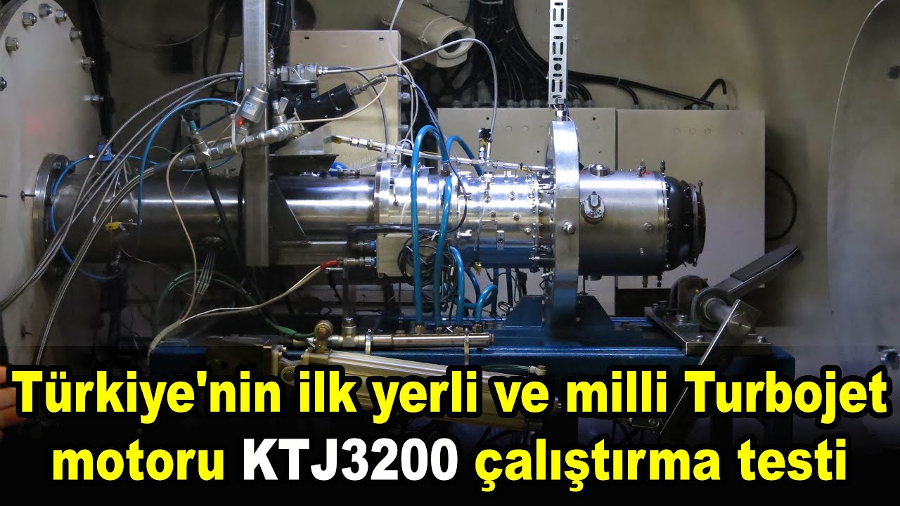 T&uuml;rkiye'nin ilk yerli ve milli Turbojet motoru KTJ3200 &ccedil;alıştırma testi