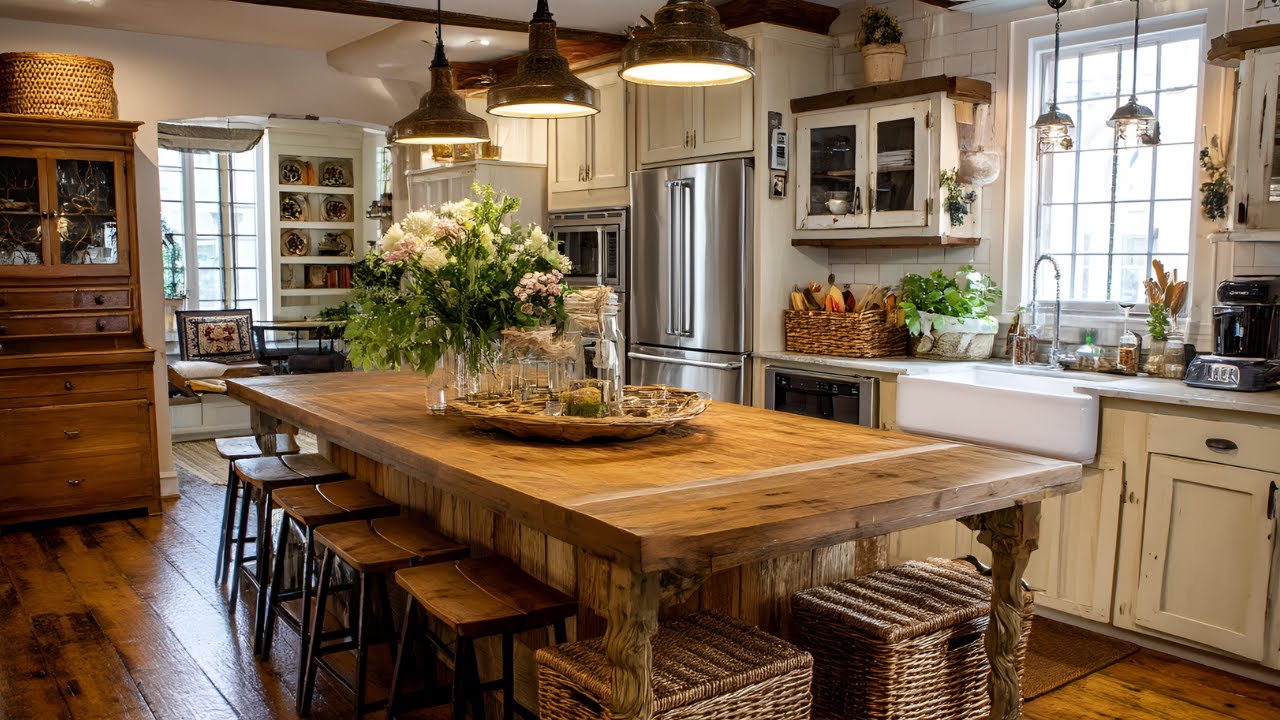 Vintage Farmhouse Kitchen Makeover on a Budget
