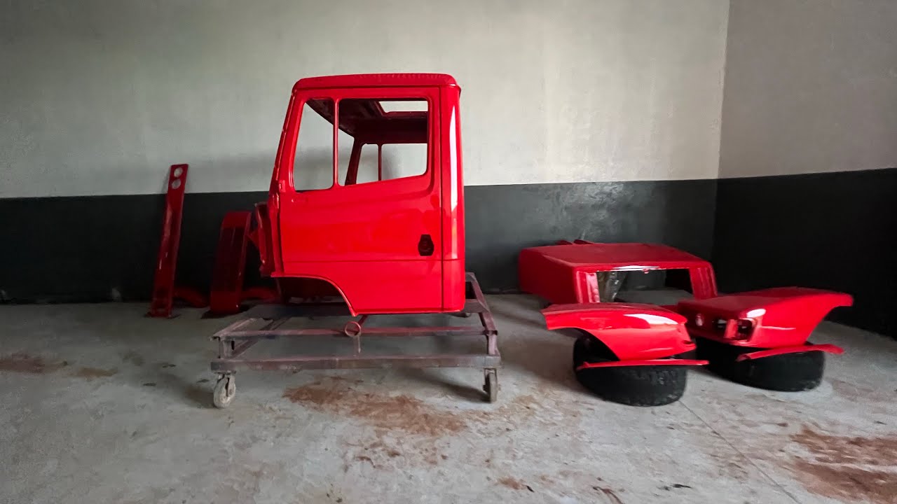 ONDE COMPRAMOS A CABINE DO 1620 BATIDO, CAPOTADO DO LEILÃO? MOSTREI A PINTURA EM DETALHES!