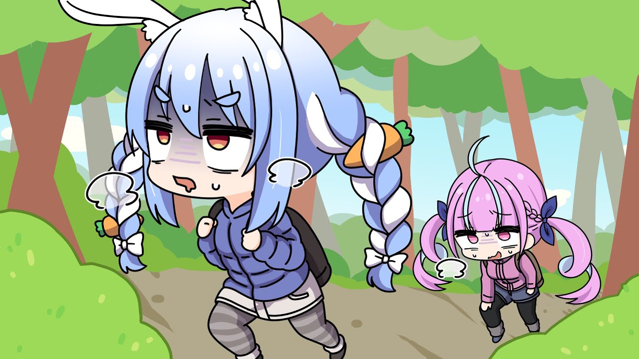 “... Almost there, so finish strong, yeah?” “...Yeah…”【Hololive AnimatedClip/Eng sub】【Pekora/Aqua】