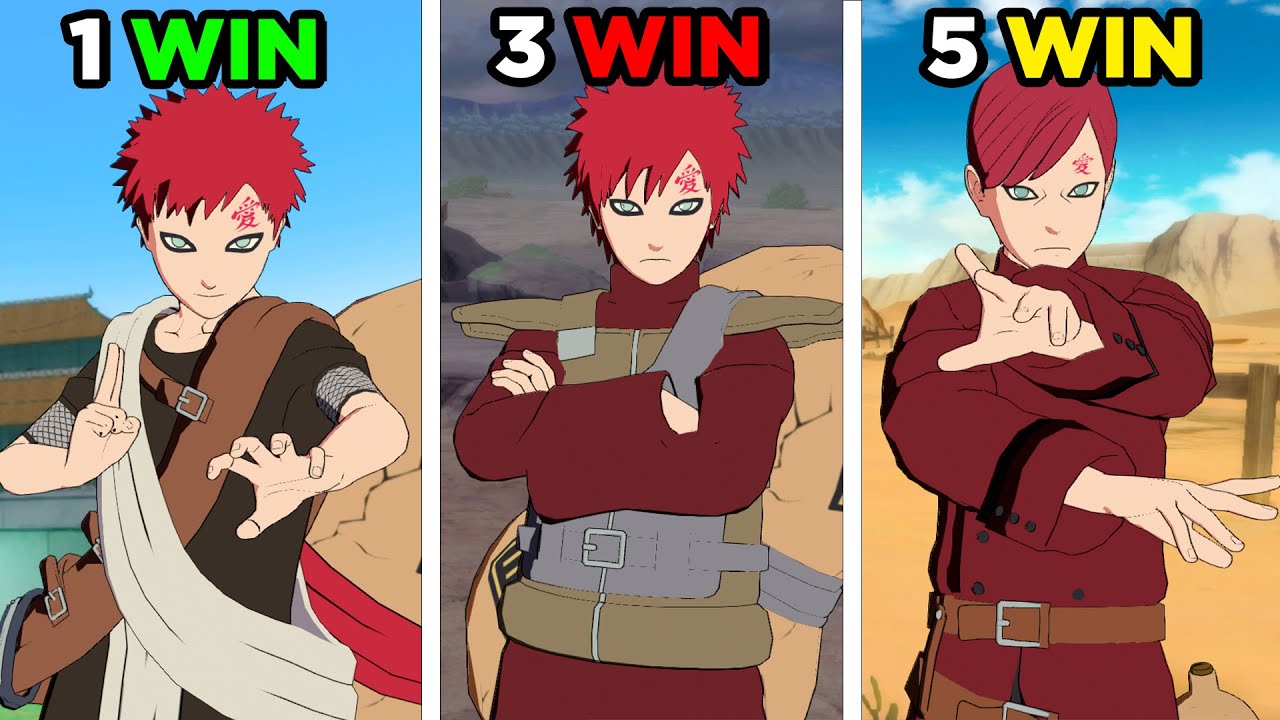 A CADA VITORIA O GAARA EVOLUI NO NARUTO STORM CONNECTIONS