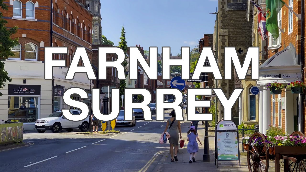 Farnham Town Centre, Surrey, UK, England 🇬🇧 4K HDR