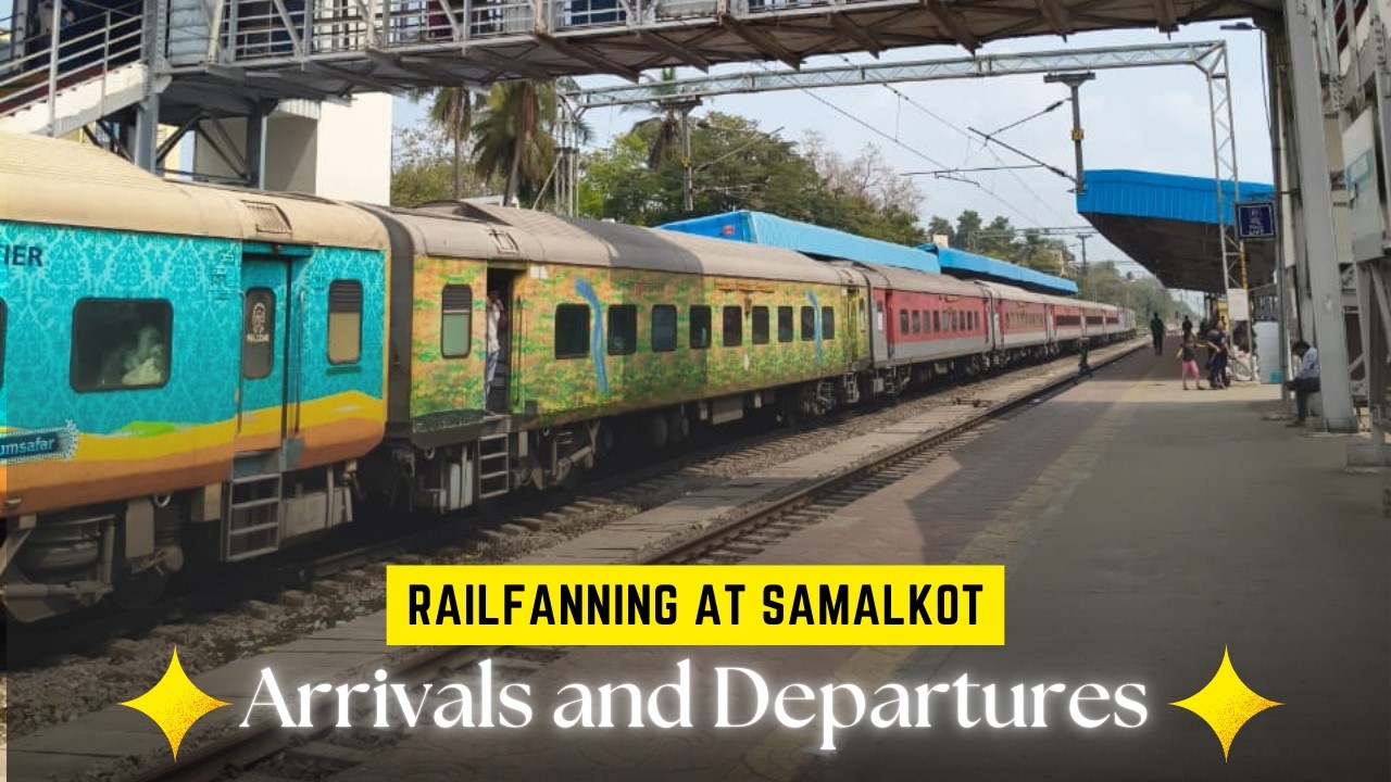 Arrivals and Departures in Samarlakota Railway station || Railfanning in SAMARLAKOTA 