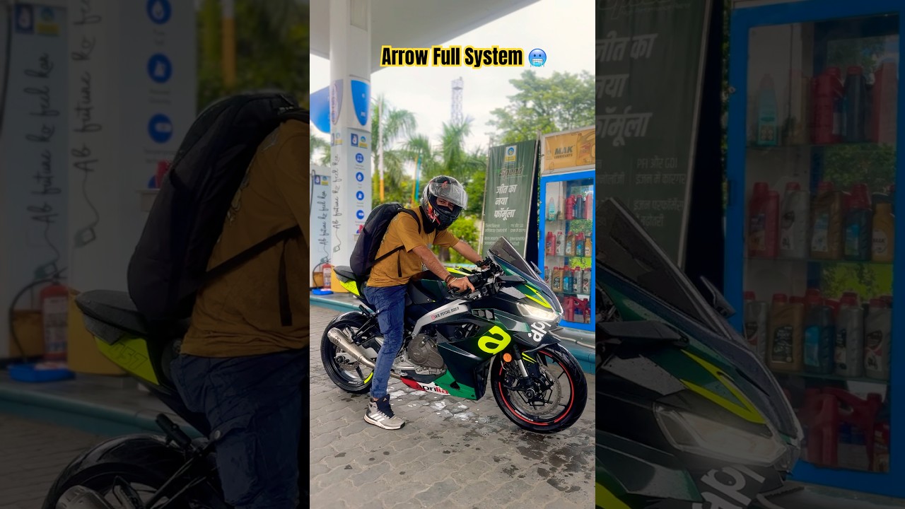 Arrow Full System in Aprilia RS457🥶| Super loud Exhaust 💥 | #apriliars457 #shorts #ytshorts #best
