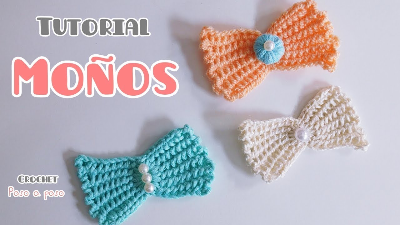 Como tejer un Moño o lazo a crochet - ganchillo tunecino