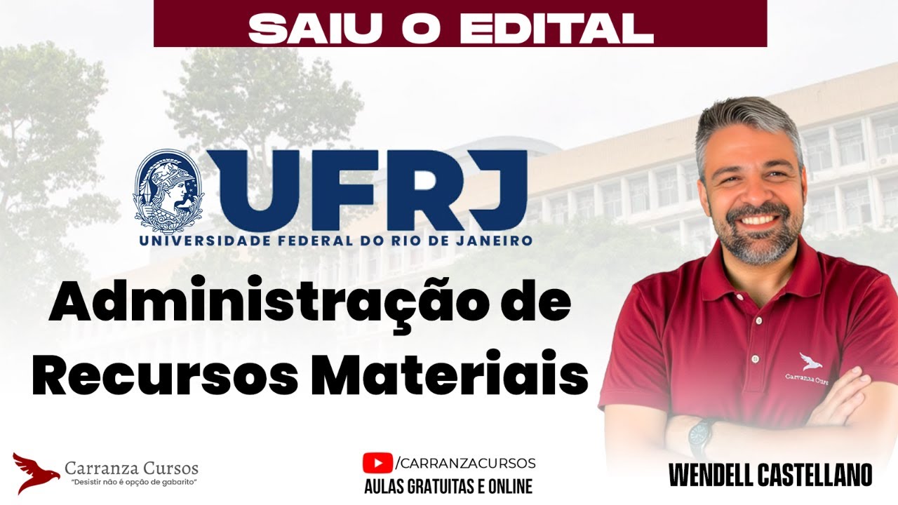 Concurso UFRJ | Administração de Recursos Materiais para Concursos | O que mais cai