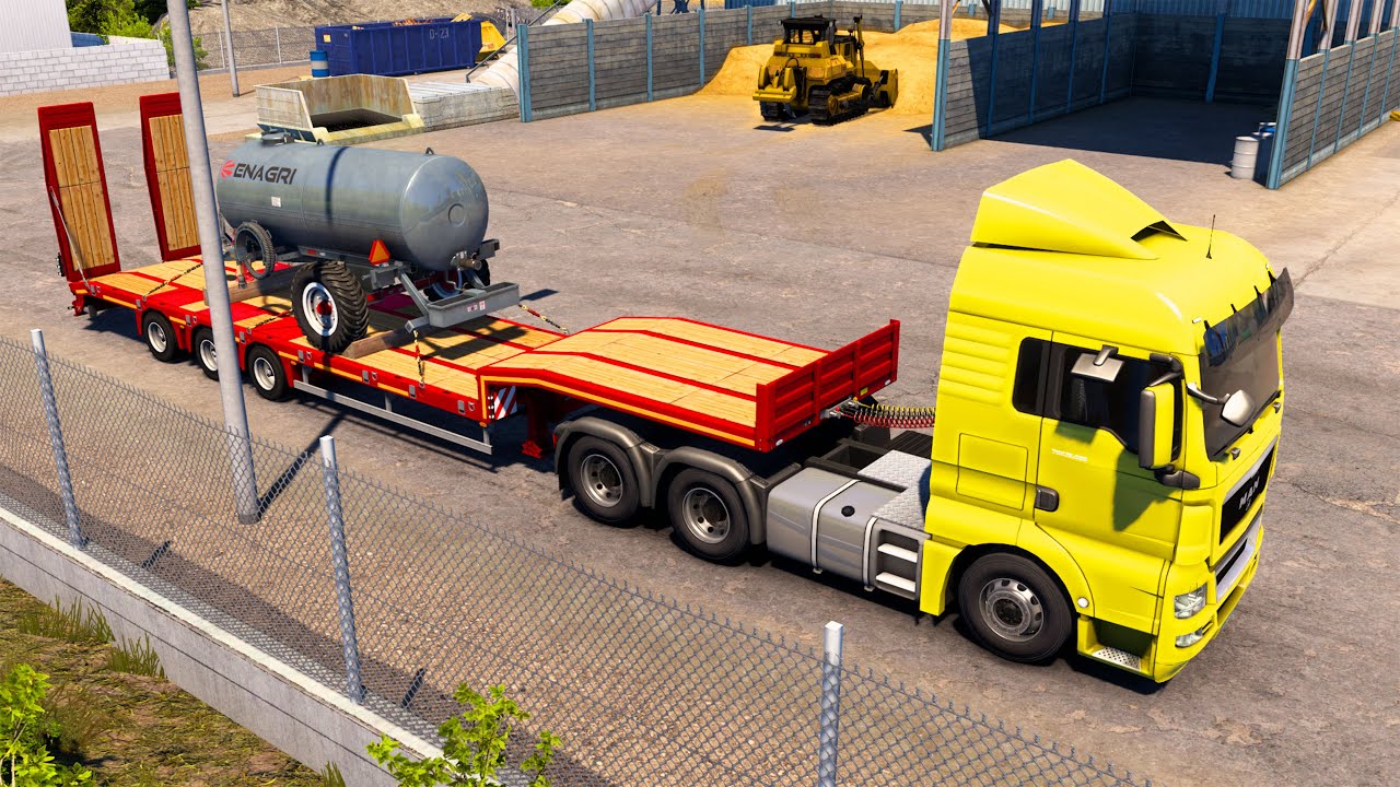 Oversized Tank Load on Lowbed | ETS2 Realistic Haul