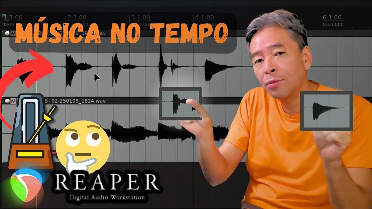 Quantização de áudio com Reaper - música no tempo