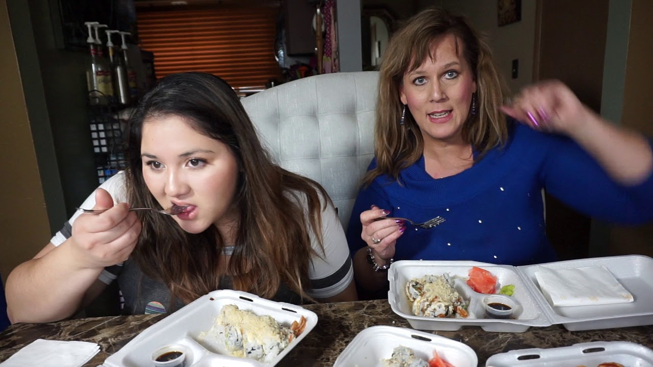 Mukbang Sushi Eating show