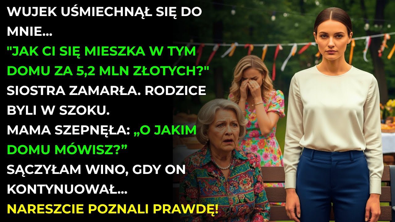 Myśleli, że jestem nikim. Gdy wujek wygadał prawdę o moim majątku, na zjeździe zapadła cisza.