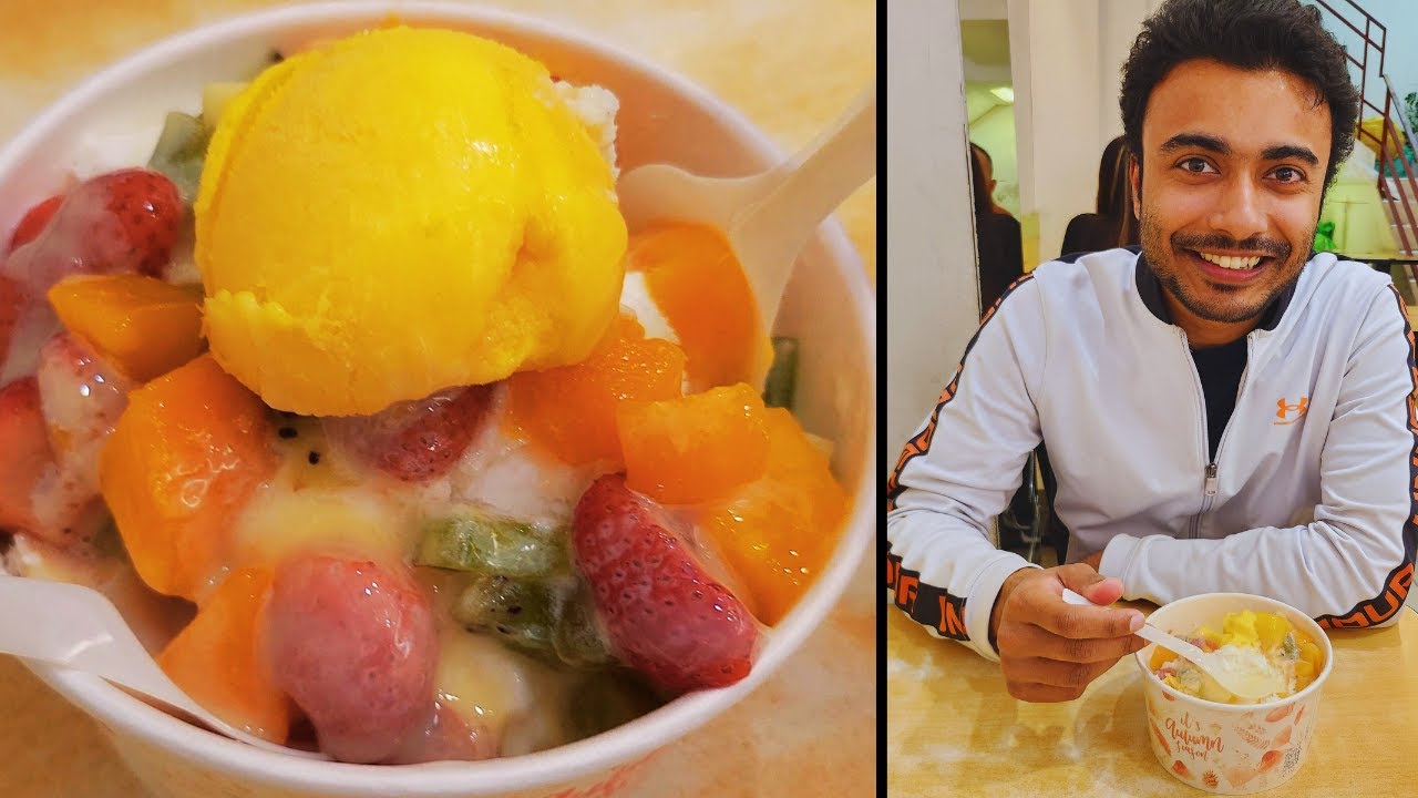 Trying Fruit Salad Ice Cream in Taiwan | Very Delicious
