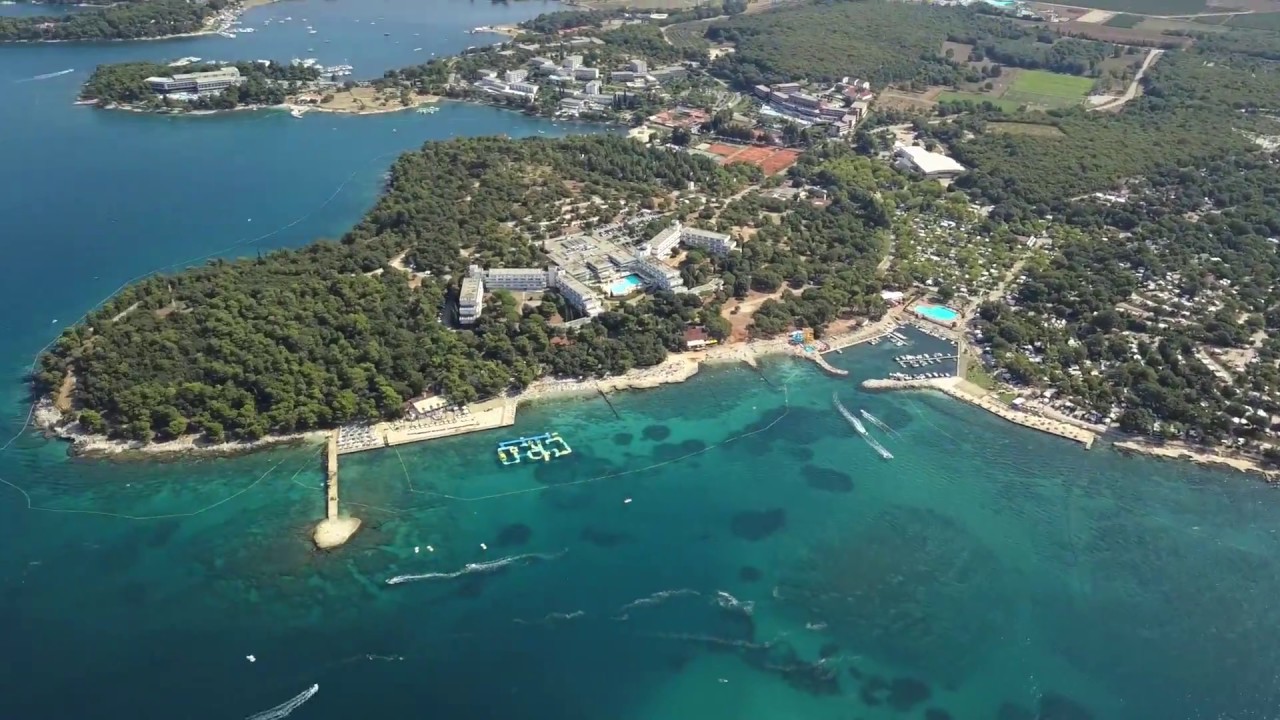 aerial view of the Zelena Laguna resort (single parent holiday to Croatia)