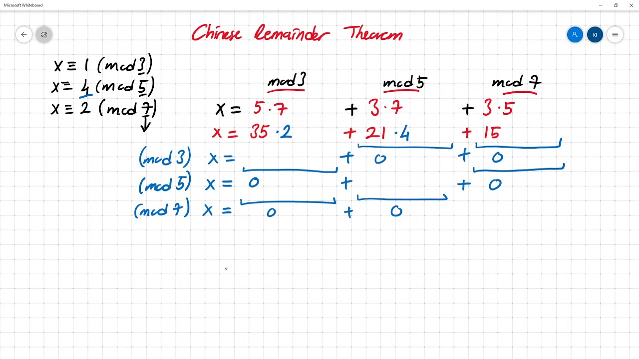 Çinli Kalan Teoremi - Chinese Remainder Theorem