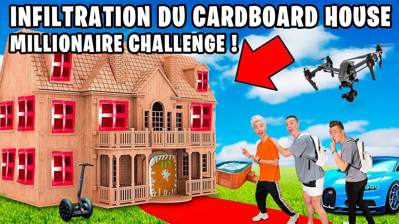 Entré Dans La Maison En Carton D'un Millionnaire Défi !