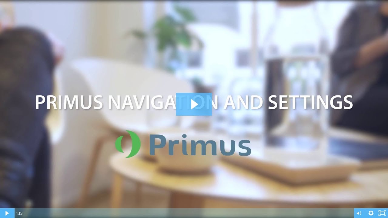 Primus Navigation and Settings
