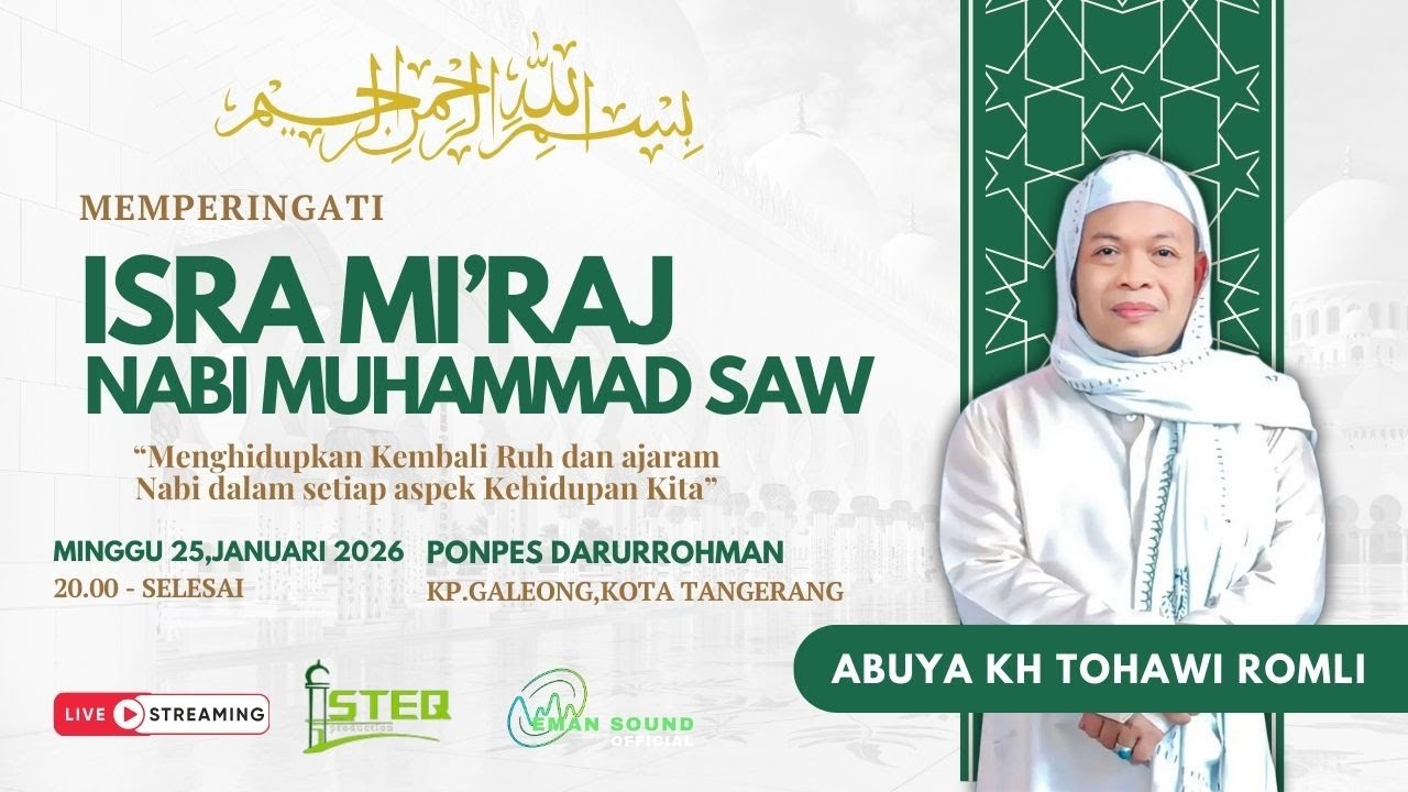 🔴 LIVE ISRA MI'RAJ NABI MUHAMMAD SAW, PONPES DARURROHMAN || MINGGU 25 JANUARI 2026